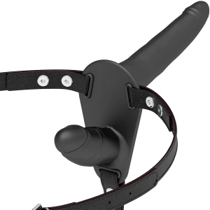 Fetish Submissive Harness dubbelpenetratie strap-on zwart