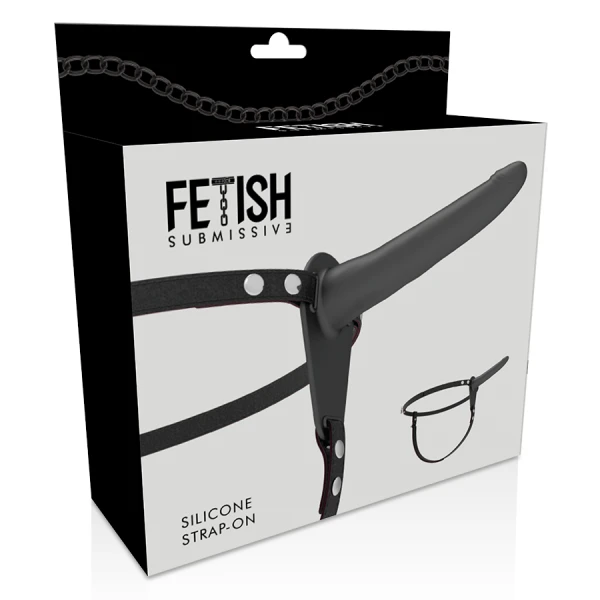 Fetish Submissive Harness Siliconen-Strap-On 15 cm