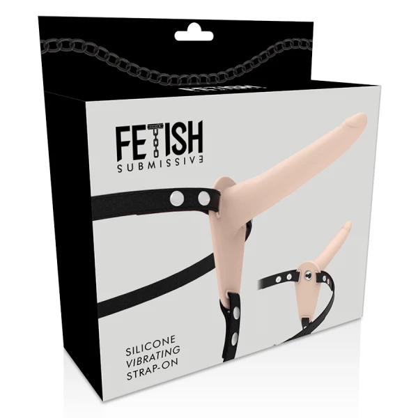 Fetish Submissive Harness Silikon-Strap-On met Vibrator 15 cm Fetish Submissive Harness Silikon-Strap-On met Vibrator 15 cm