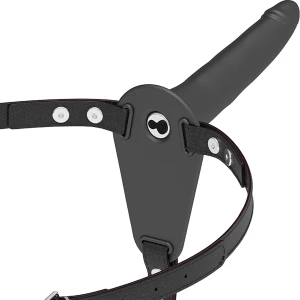 Fetish Submissive Harness Silikon-Strap-On mit Vibrator 15 cm