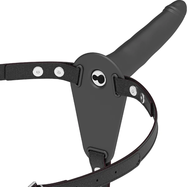 Fetish Submissive Harness Silikon-Strap-On met Vibrator 15 cm