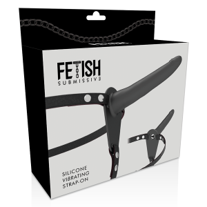 Fetish Submissive Harness Silikon-Strap-On met Vibrator 15 cm Fetish Submissive Harness Silikon-Strap-On met Vibrator 15 cm - Afbeelding 4