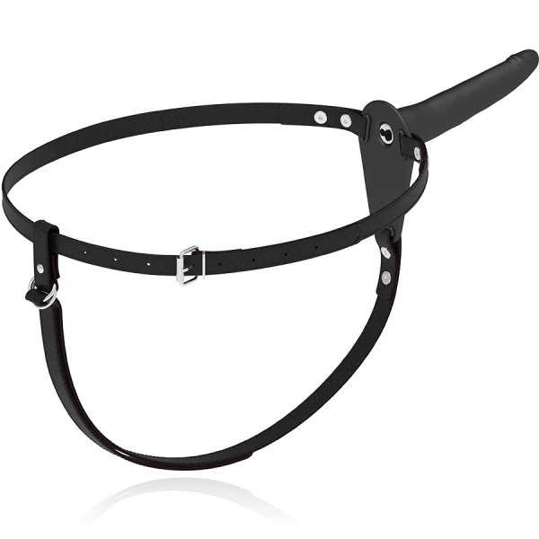 Fetish Submissive Harness Silikon-Strap-On met Vibrator 15 cm