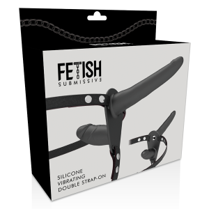 Fetish Submissive Harness Dubbelpenetratieharnas met zwarte vibrator Fetish Submissive Harness Dubbelpenetratieharnas met zwarte vibrator - Afbeelding 6