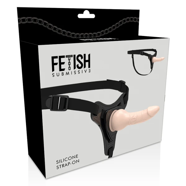 Fetish Submissive Harness Siliconen-Strap-On 16 cm