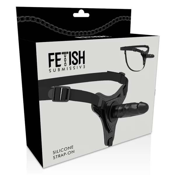 Fetish Submissive Harness Silikon-Strap-On 15 cm zwart Fetish Submissive Harness Silikon-Strap-On 15 cm zwart