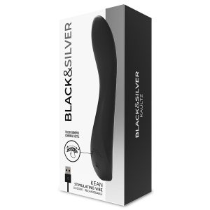 Black&silver Kean Vibrator met Touch-bediening, 204 x 38 mm Black&silver Kean Vibrator met Touch-bediening, 204 x 38 mm - Afbeelding 8