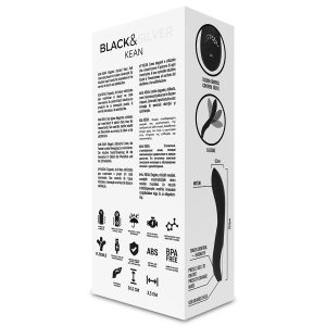 Black&silver Kean Vibrator met Touch-bediening, 204 x 38 mm Black&silver Kean Vibrator met Touch-bediening, 204 x 38 mm - Afbeelding 10
