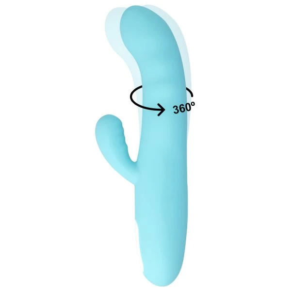 MIA Eiffel Turquoise Blau Draaivibrator met Clitorisstimulator