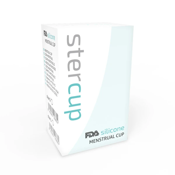 Stercup Menstruatiecup van FDA-siliconen in lila maat S