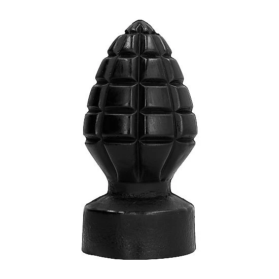 ALL Black Anaalplug Handgranaatvorm 14x6 cm