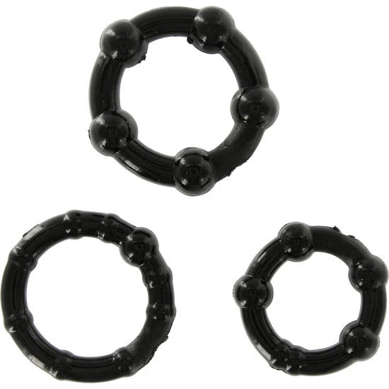 Seven Creations Set aus drei Silikon-Penisringen 21 mm, 23 mm, 24 mm