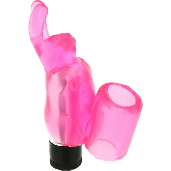 Seven Creations Siliconen vingervibrator met clitorisstimulator en vaginale stimulator