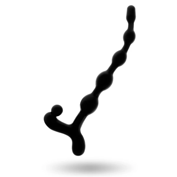 Addicted Toys Analketting met 5 ballen, 22 cm, zijdezacht TPR