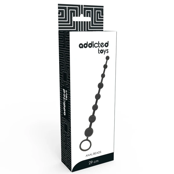 Addicted Toys Analkugelkette mit 8 Perlen, 29 cm, schwarz