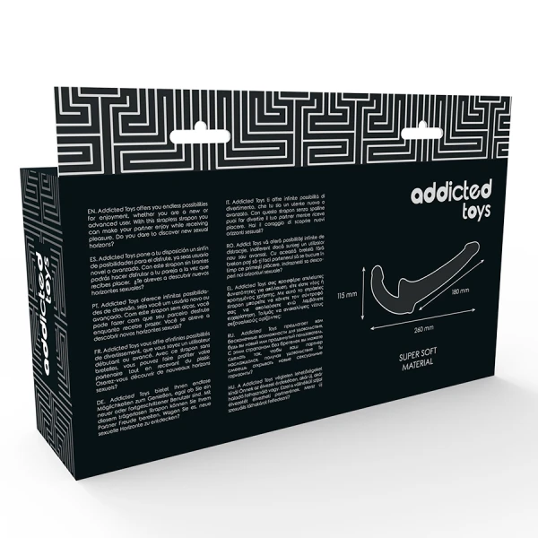 Addicted Toys Dildo zonder harnas met G-punt-sonde, 26 cm