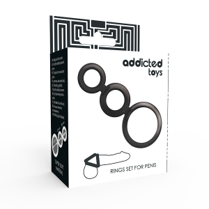 Addicted Toys Penisring-Set Gerookt met 3 maten Addicted Toys Penisring-Set Gerookt met 3 maten - Afbeelding 4