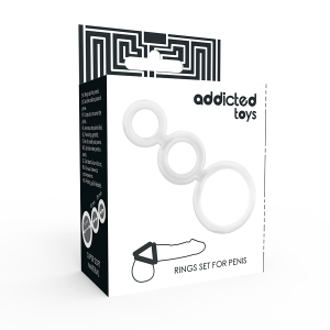Addicted Toys Penis Ring Set Transparent, 3 Sizes Addicted Toys Penis Ring Set Transparent, 3 Sizes - Image 4