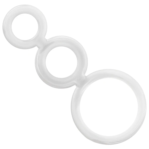 Addicted Toys Penis Ring Set Transparent, 3 Sizes Addicted Toys Penis Ring Set Transparent, 3 Sizes