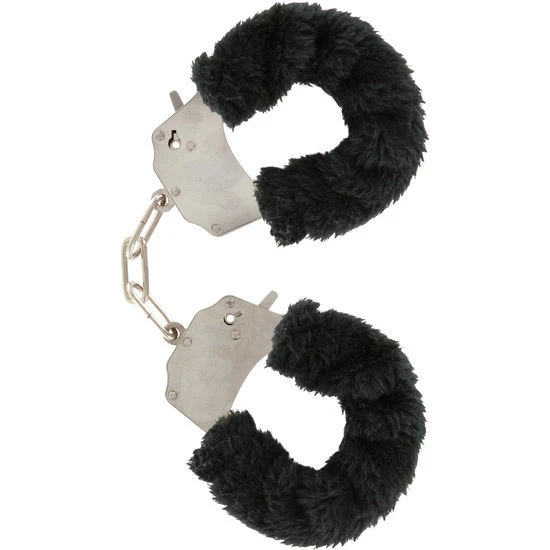 Toyjoy Furry FUN Cuffs Bondage Handschellen mit Kette schwarz