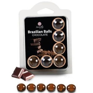 Secretplay Cosmetic Braziliaanse Balletjes Chocolade Set 6 Stuks