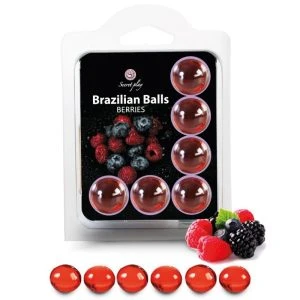 Secretplay Cosmetic Brazilian Balls Vruchten van het Bos Stimulerende Balletjes 6-stuks