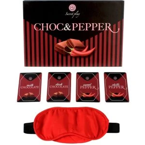 Secretplay 100% Games Partyspel Choc & Pepper met Chocolade- en Pittige Kaarten (FR/PT)