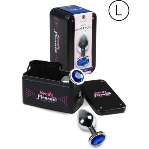 Secretplay Toys Analplug aus Aluminium mit Diamant-Dekor Grösse L Blau Secretplay Toys Analplug aus Aluminium mit Diamant-Dekor Grösse L Blau – Bild 2