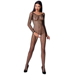 Passion Woman Net-Body met kruisopening en kant zwart Unisize Passion Woman Net-Body met kruisopening en kant zwart Unisize - Afbeelding 1