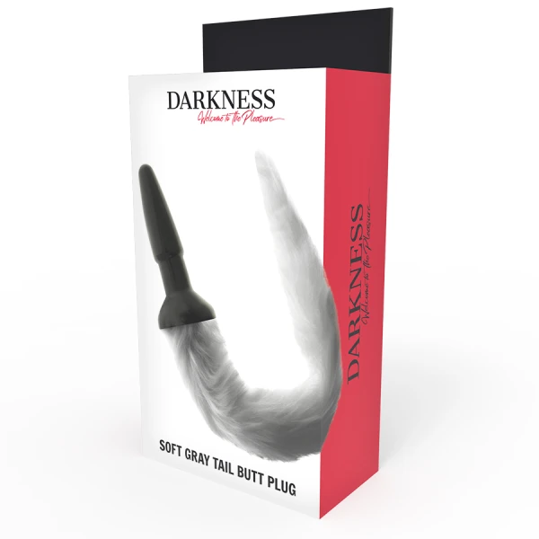 Darkness Anal siliconen anale plug met grijze staart