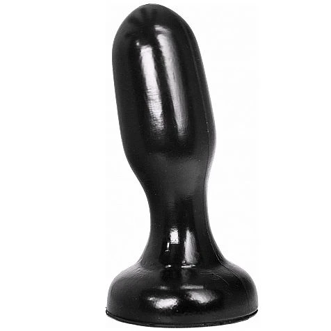 ALL Black Anaalplug met 6 cm diameter, PVC, zwart