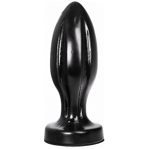 ALL Black Analplug mit Rillen 21 x 8 cm PVC