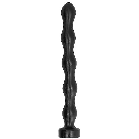 ALL Black Analperlen mit fünf breit-schmal Variationen PVC