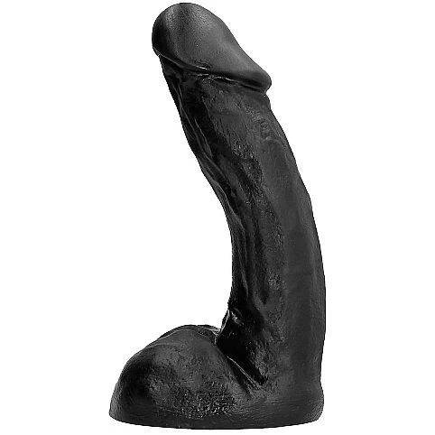 ALL Black Dildo met natuurlijke vorm en G-spot stimulatie