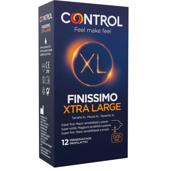 Control Finissimo XL Condooms 12 stuks, nominale breedte 57 mm