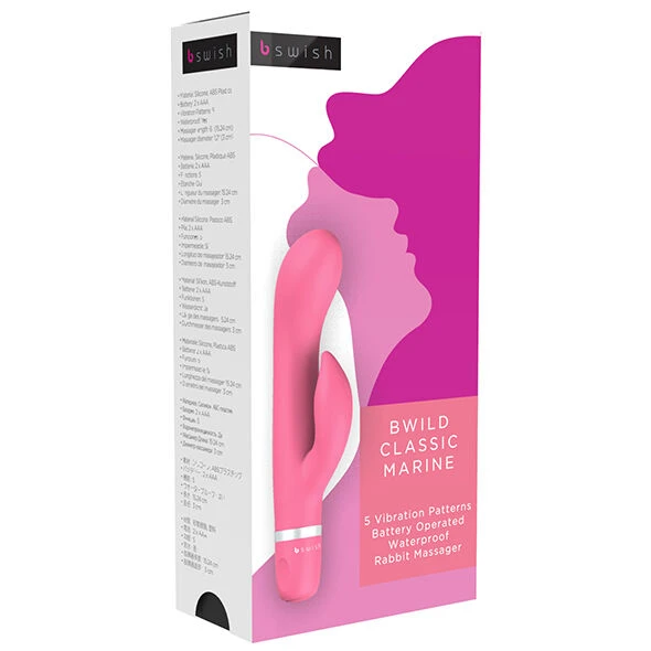 B Swish Bwild Classic Marine Rabbit Vibrator mit Klitorisreizer, Guava