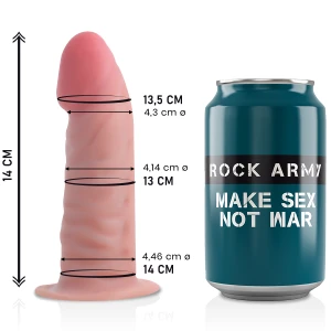 Rock Army Dual Density Tiger Dildo mit Saugnapf 14 cm