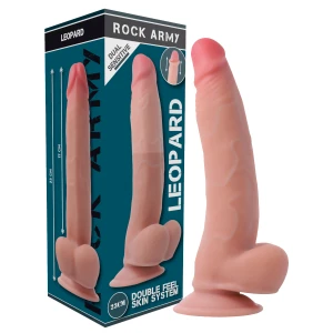 Rock Army Doppeldichte Dildo Leopard 23 cm mit Saugnapf