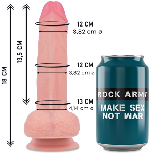 Rock Army Liquid Silicone Mustang Realistic siliconen dildo 18 cm Rock Army Liquid Silicone Mustang Realistic siliconen dildo 18 cm - Afbeelding 1