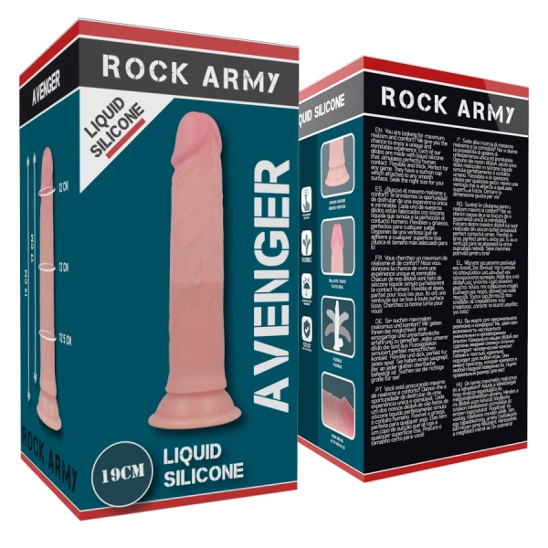 Rock Army Liquid Silicone Silikon-Dildo Avenger Realistic 19 cm Rock Army Liquid Silicone Silikon-Dildo Avenger Realistic 19 cm
