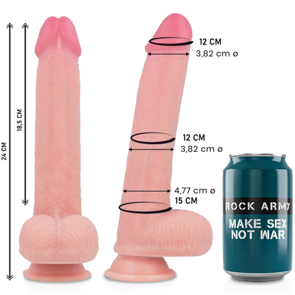 Rock Army Liquid Silicone Dildo Kingcobra realistisch 24 cm Rock Army Liquid Silicone Dildo Kingcobra realistisch 24 cm