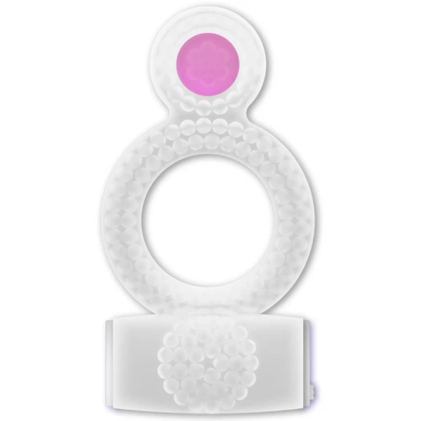 Casual Love Dubbele Penisring met Vibratiebal transparant Casual Love Dubbele Penisring met Vibratiebal transparant