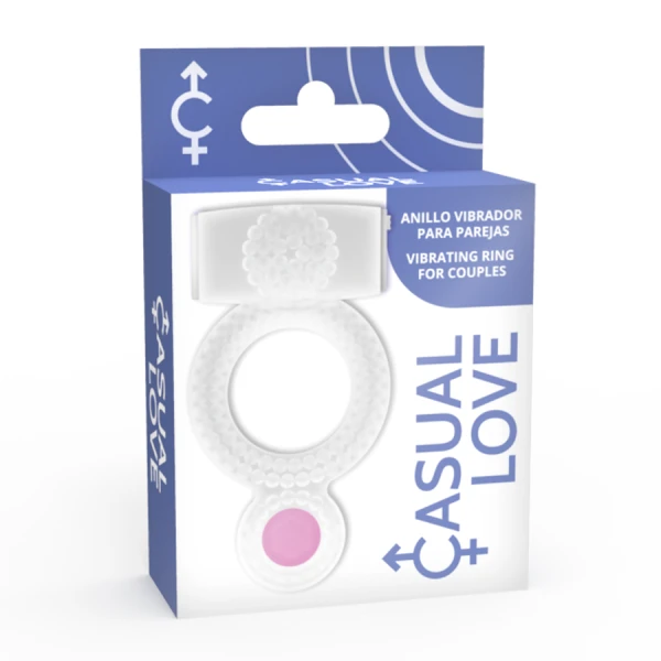Casual Love Dubbele Penisring met Vibratiebal transparant Casual Love Dubbele Penisring met Vibratiebal transparant