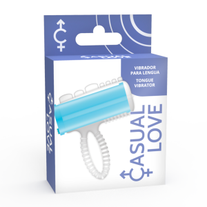 Casual Love Ringzunge Vibrator met vingeropzetstuk, blauw Casual Love Ringzunge Vibrator met vingeropzetstuk, blauw - Afbeelding 3