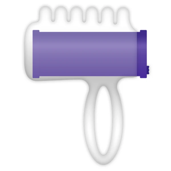 Casual Love Finger Vibrator Lilac met TPR en bellenstructuur