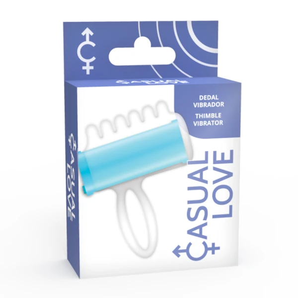 Casual Love Finger Vibrator met Bellenstructuur blauw Casual Love Finger Vibrator met Bellenstructuur blauw
