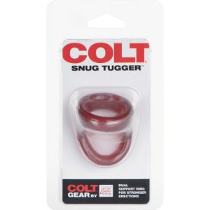 Calexotics Colt Snug Tugger Penisring voor penis en ballen rood Calexotics Colt Snug Tugger Penisring voor penis en ballen rood - Afbeelding 2