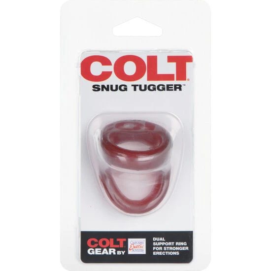 Calexotics Colt Snug Tugger Penisring voor penis en ballen rood