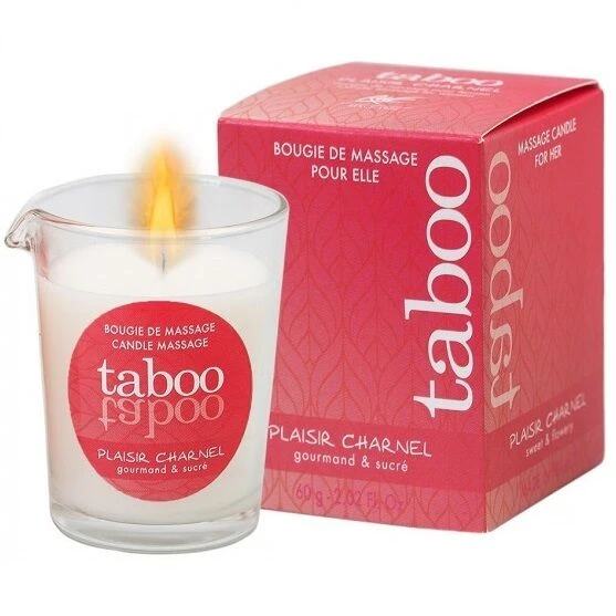 RUF Massagekaars Taboo met cacaobloesem-aroma, 100 % natuurlijke olie