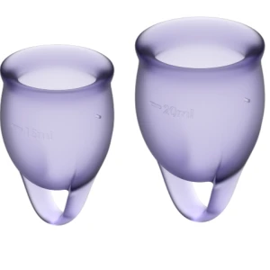 Satisfyer Menstrual Cups Feel Confident Menstrual Cup Set 15 + 20 ml lila